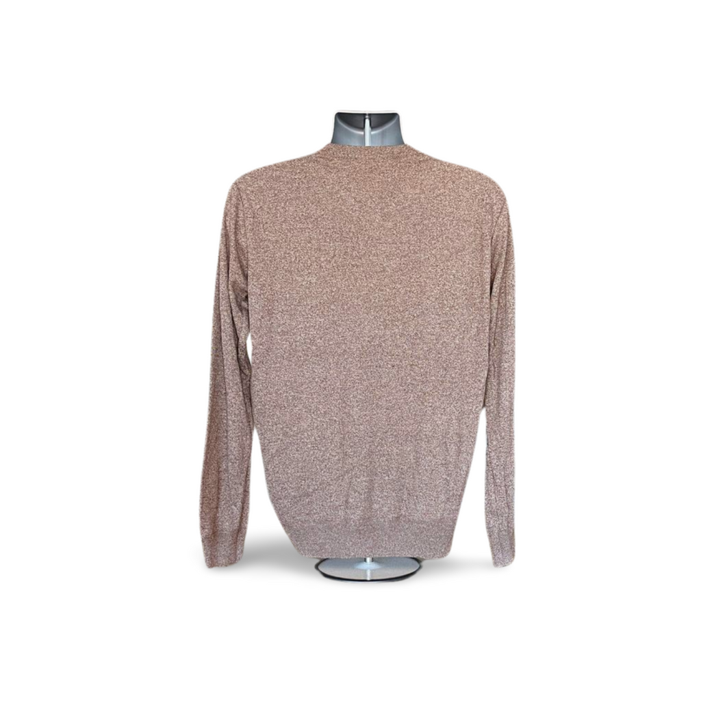 Solid V Neck  Pullover Sweater (M)