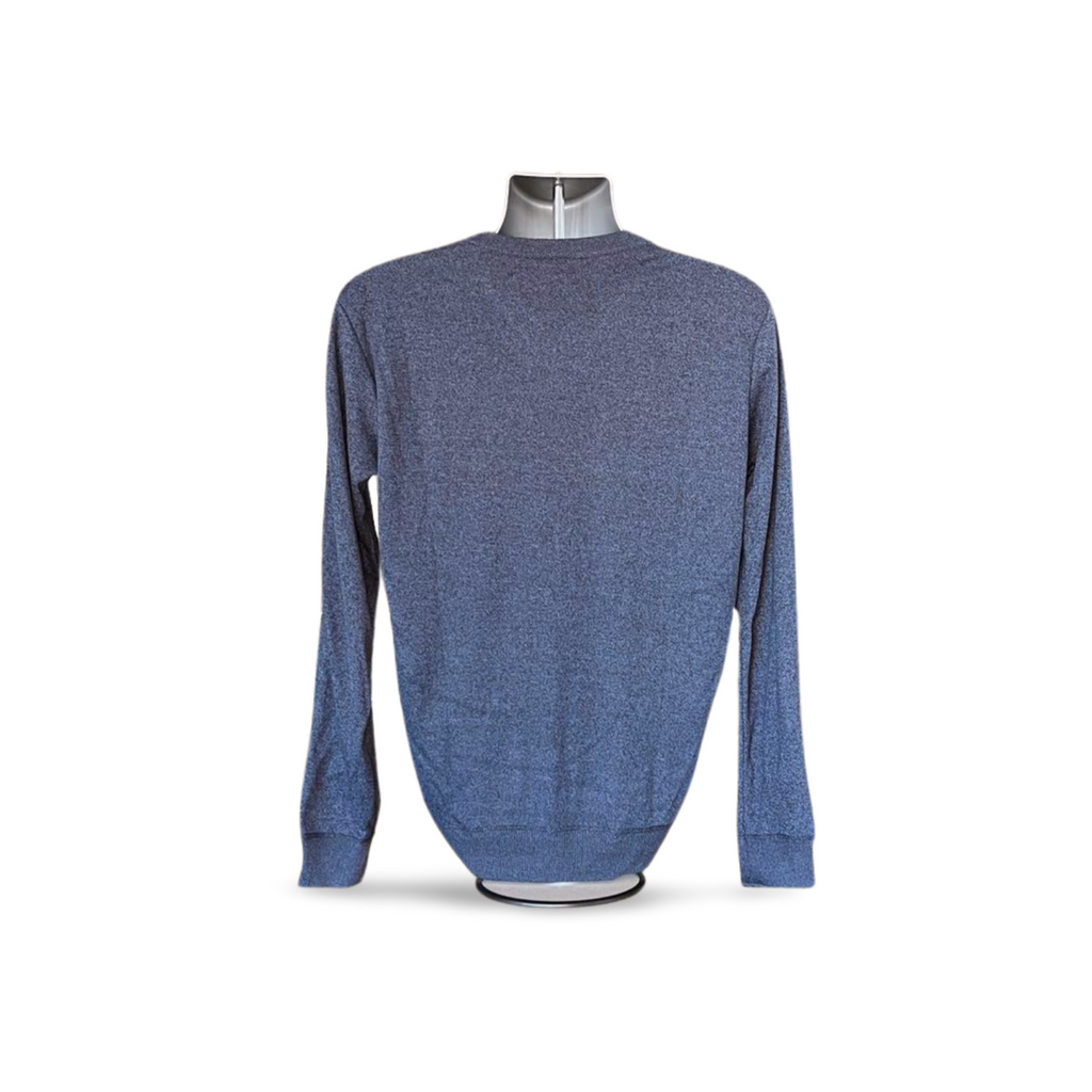 Solid V Neck  Pullover Sweater (M)